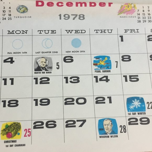 VTG Die Cut 1978 Calendar Pressed Advertisement - Picture 6 of 8